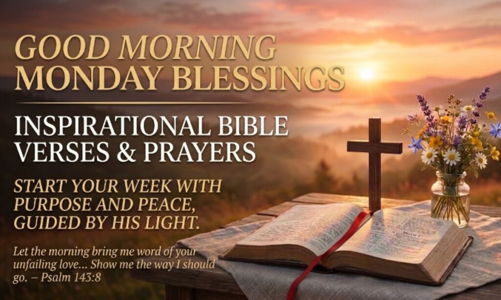 Inspirational Good Morning Monday Blessings Bible Verses