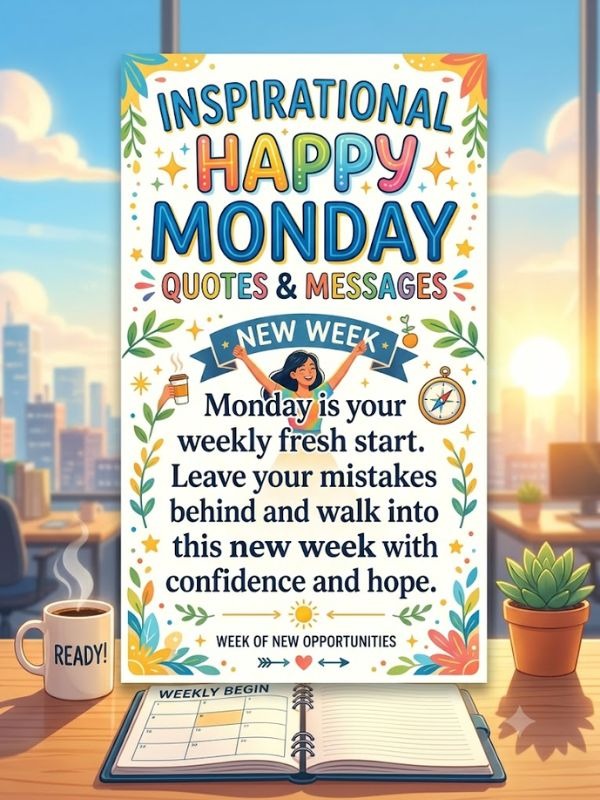 Inspirational Happy Monday Quotes and Messages
