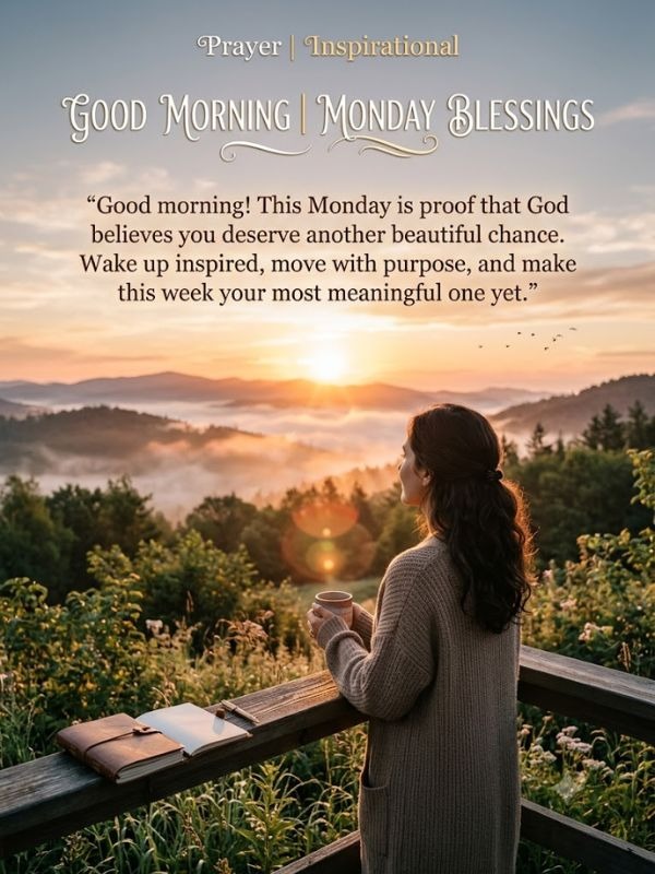 Inspirational Good Morning Monday Blessings