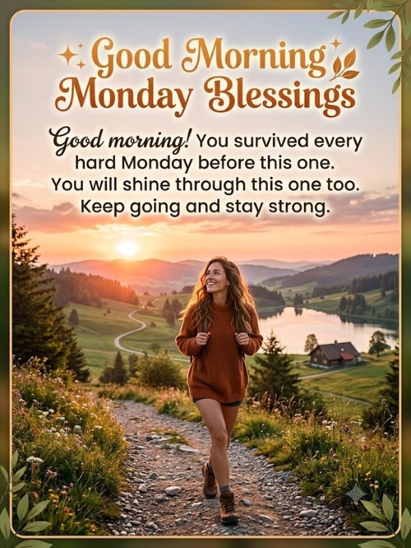 Inspirational Good Morning Monday Blessings