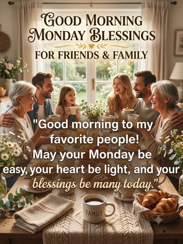 Good Morning Monday Blessings for Friends and Family