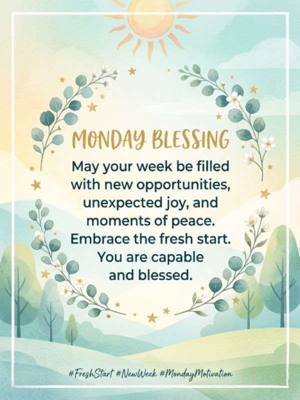 Positive Monday Blessings Quotes