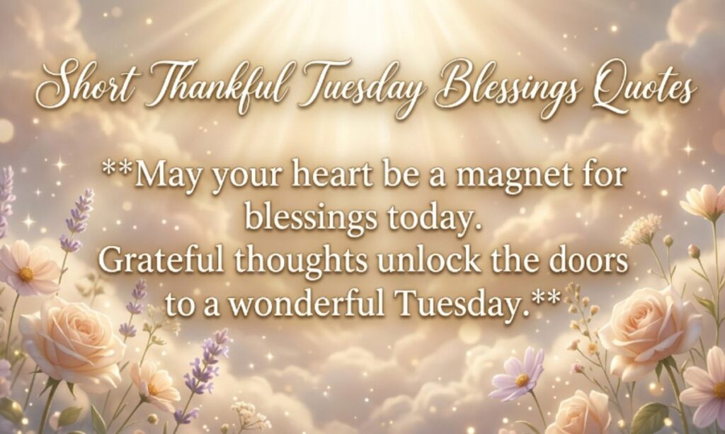 Short Thankful Tuesday Blessings Quotes