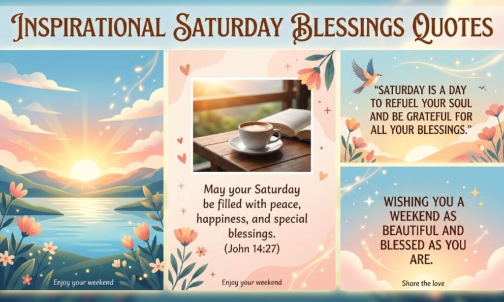 Inspirational Saturday Blessings Quotes