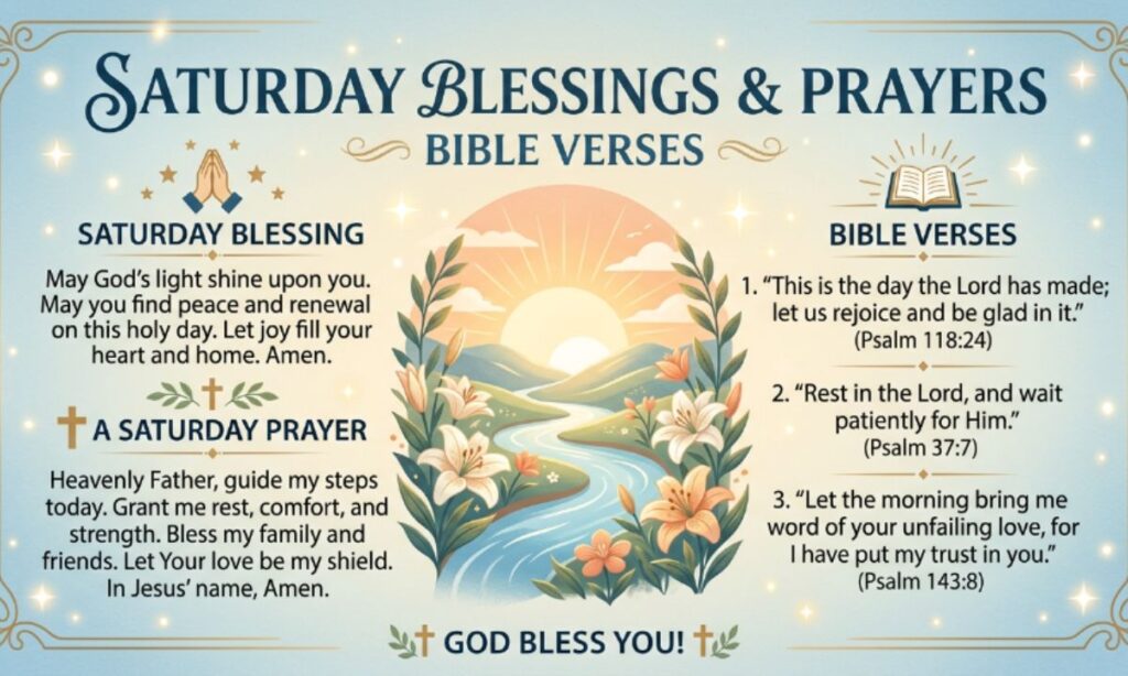 Saturday Blessings and Prayers Bible Verses