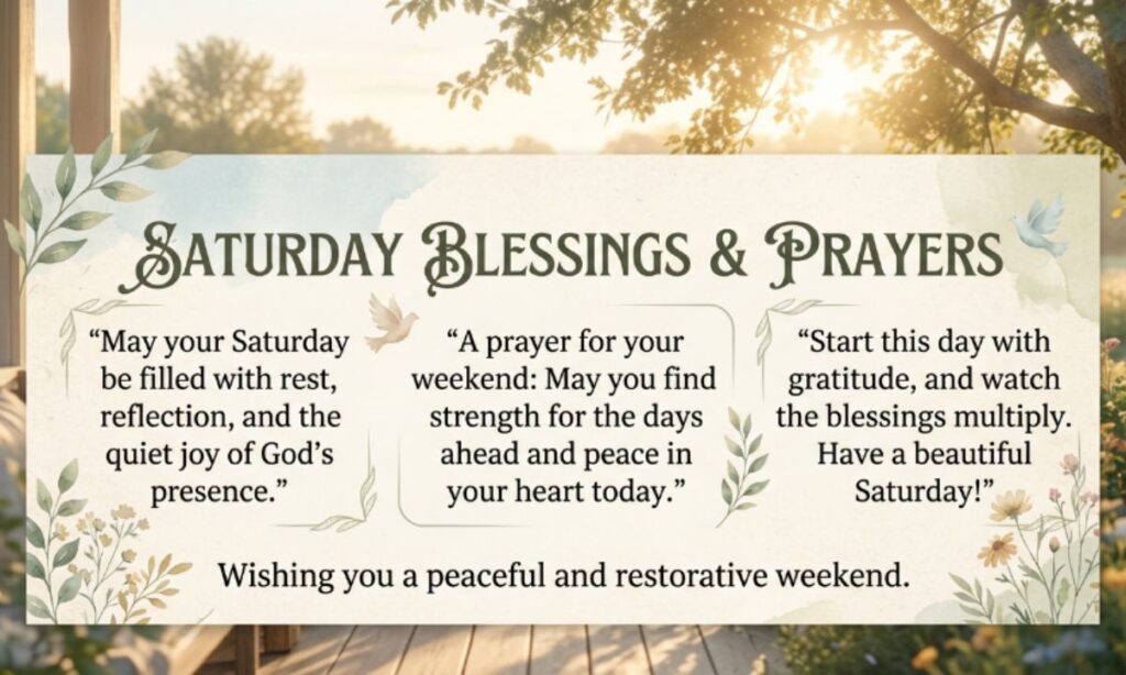Saturday Blessings and Prayers Quotes