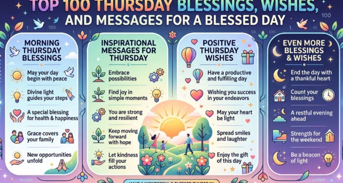 Top 100 Thursday Blessings, Wishes, and Messages for a Blessed Day 
