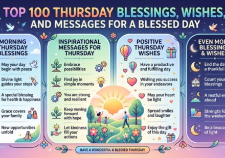 Top 100 Thursday Blessings, Wishes, and Messages for a Blessed Day 